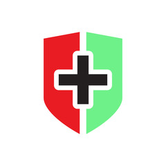 medical logo design. Health care logo. Pharmacy healthcare vector template illustration.