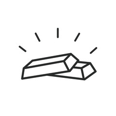 gold bar icon vector design template