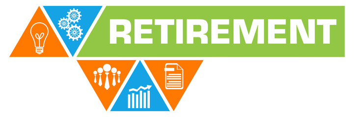 Retirement Green Blue Orange Triangle Polygon Horizontal 