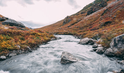 river in the mountains of Yukon Canada