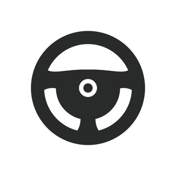 steering wheel icon vector template