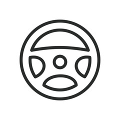 steering wheel icon vector template