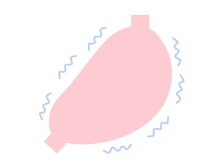 冷たい食べ物で冷えた胃