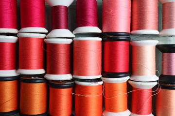 row of Colorful thread