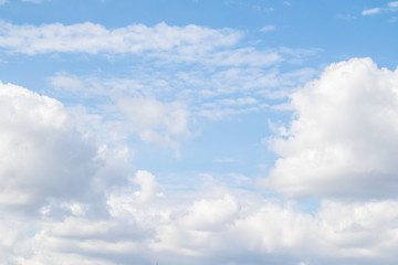 Naklejka na ściany i meble Blue sky with white clouds, nature sky landscape background.