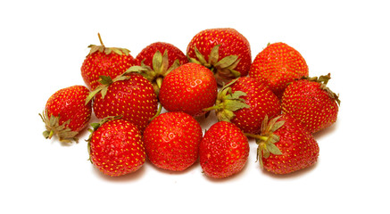 Strawberry red berry isolated on white background.