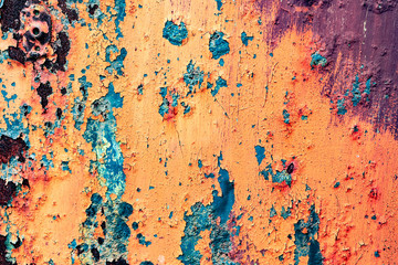 Metal texture with scratches and cracks which can be used as a background