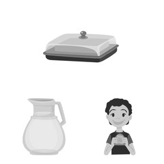 Vector illustration of organic and ingredient symbol. Set of organic and product stock vector illustration.