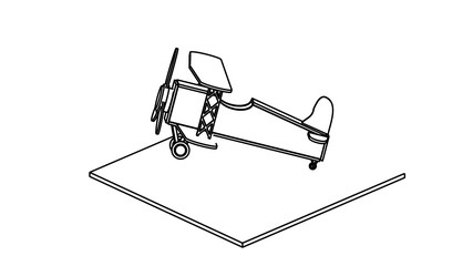 coloring page of the airplane