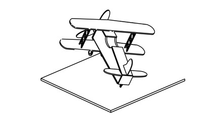 coloring page of the airplane