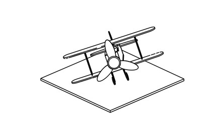 coloring page of the airplane