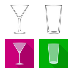 Vector illustration of form and celebration sign. Set of form and volume stock symbol for web.