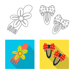 Vector design of beauty and fashion symbol. Collection of beauty and female stock symbol for web.