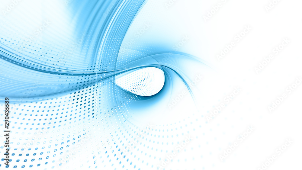 Poster Abstract background element. Fractal graphics series. Composition of glowing lines and mosaic halftone effects. Wide format high resolution image. 3d illustration