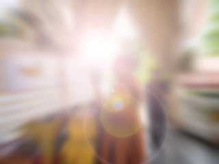 Blurred abstract images from funeral events.