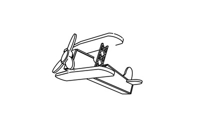 airplane take of illustration in black white color