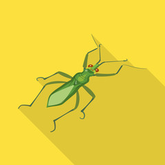 Isolated object of grasshopper and beetle logo. Collection of grasshopper and ant vector icon for stock.