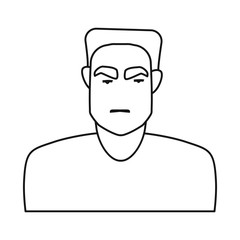 Isolated object of man and young sign. Set of man and head stock vector illustration.