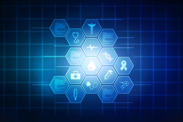 2D illustration medical structure background