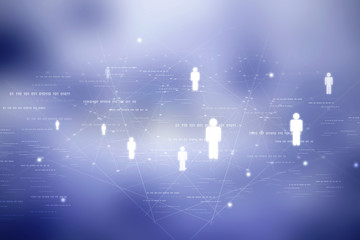 2d illustration Business Network 