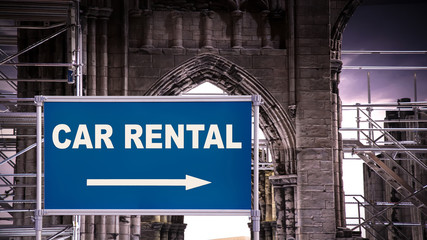 Street Sign Car Rental