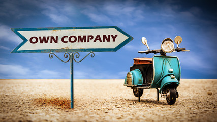 Naklejka premium Street Sign Own Company