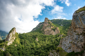 Fototapeta na wymiar mountain landscape of the Caucasus mountains