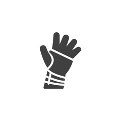 Orthopedic wrist brace vector icon. filled flat sign for mobile concept and web design. Hand with Bandage glyph icon. Symbol, logo illustration. Vector graphics