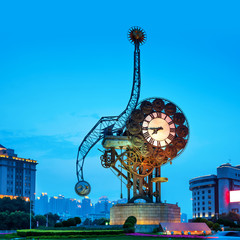 The century clock in Tianjin, China