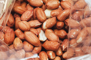 delicious shelled peanuts closeup