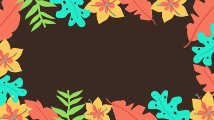 Fototapeta na wymiar floral pattern background, floral, flower, leaves, floral frame design