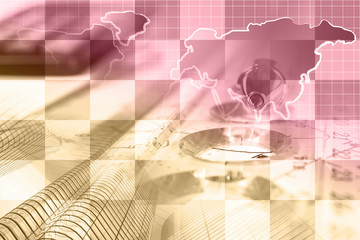 Map, graph and buildings