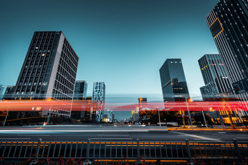 Hangzhou, China, city night scene