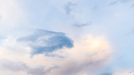 Beautiful evening sky with clouds.