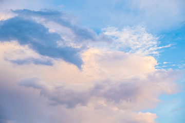 Beautiful evening sky with clouds.