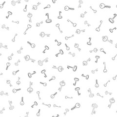 Seamless vector pattern with Keys. Texture for textile, wallpaper and backdrop