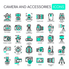 Camera and Accessories , Thin Line and Pixel Perfect Icons