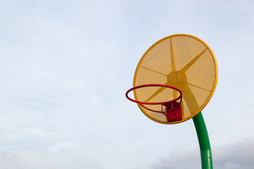 Basketball hoop in the public arena