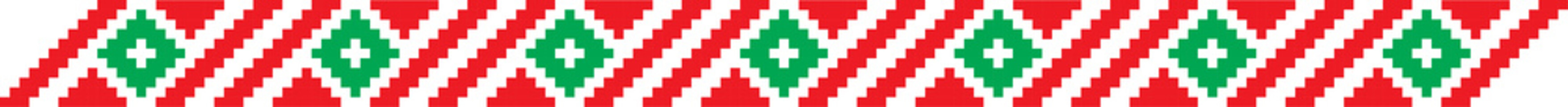 Fototapeta premium Traditional Romanian folk art knitted embroidery pattern