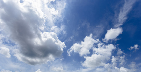 Blue sky and cloud background.