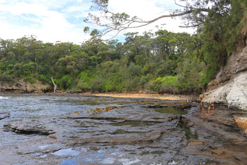 Gondwana Coast fossil walk in Ulladulla Harbour, New South Wales, Australia