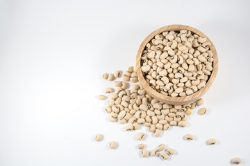 soybean in a bowl isolated on white background