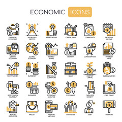 Econimic Elements , Thin Line and Pixel Perfect Icons