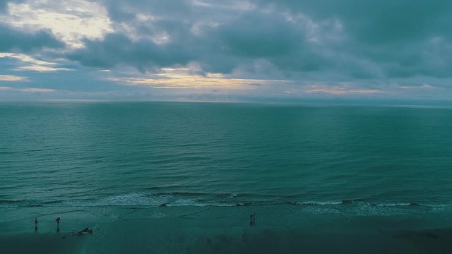 Reveal Of Pacific Ocean In Ladrilleros. Bahia Malaga National Natural Park. Epic Drone Shot Revealing The Sea.