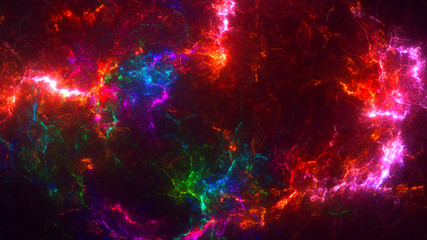 3D rendering multicolored abstract fractal