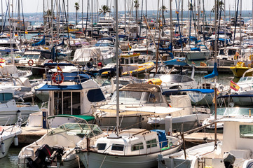 Im Yachthafen von Mallorca, Spanien