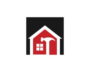 house repairs logo. home real estate logo design template. design