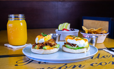 Huevos benedictinos from mexican food