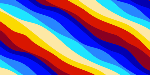 Colorful background with curved lines. Pattern design for banner, poster, flyer, card, cover, brochure