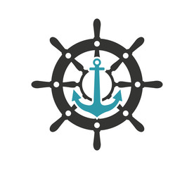 Ship Anchor Vessel Nautical Symbol Sign vector template